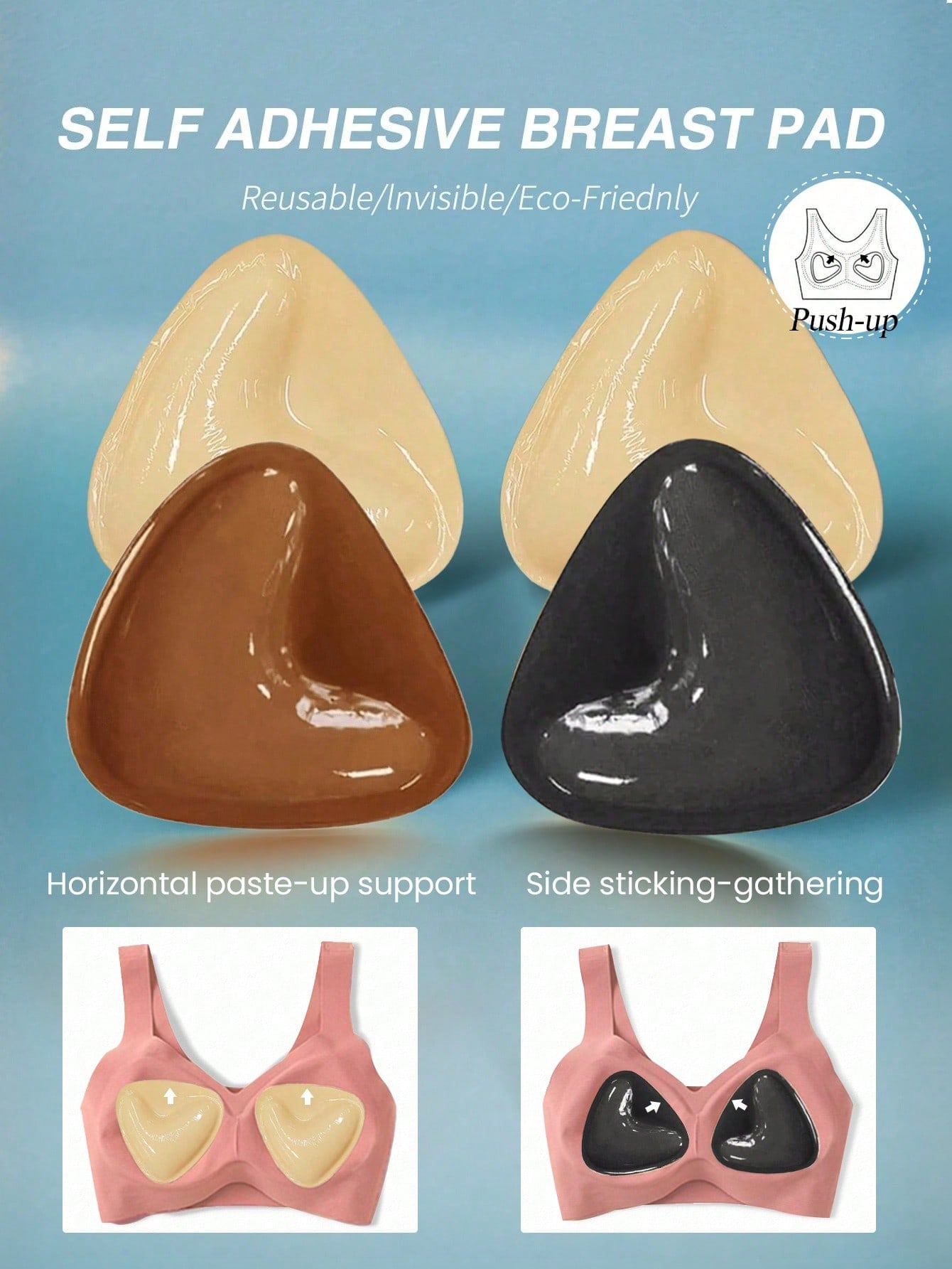 Strapless Bra Adhesive - 2 bandes adhésives invisibles réutilisables double