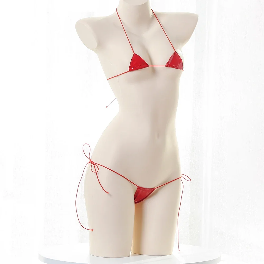 Lace Bralette Set - Soutien-gorge bikini en cuir pour femmes,