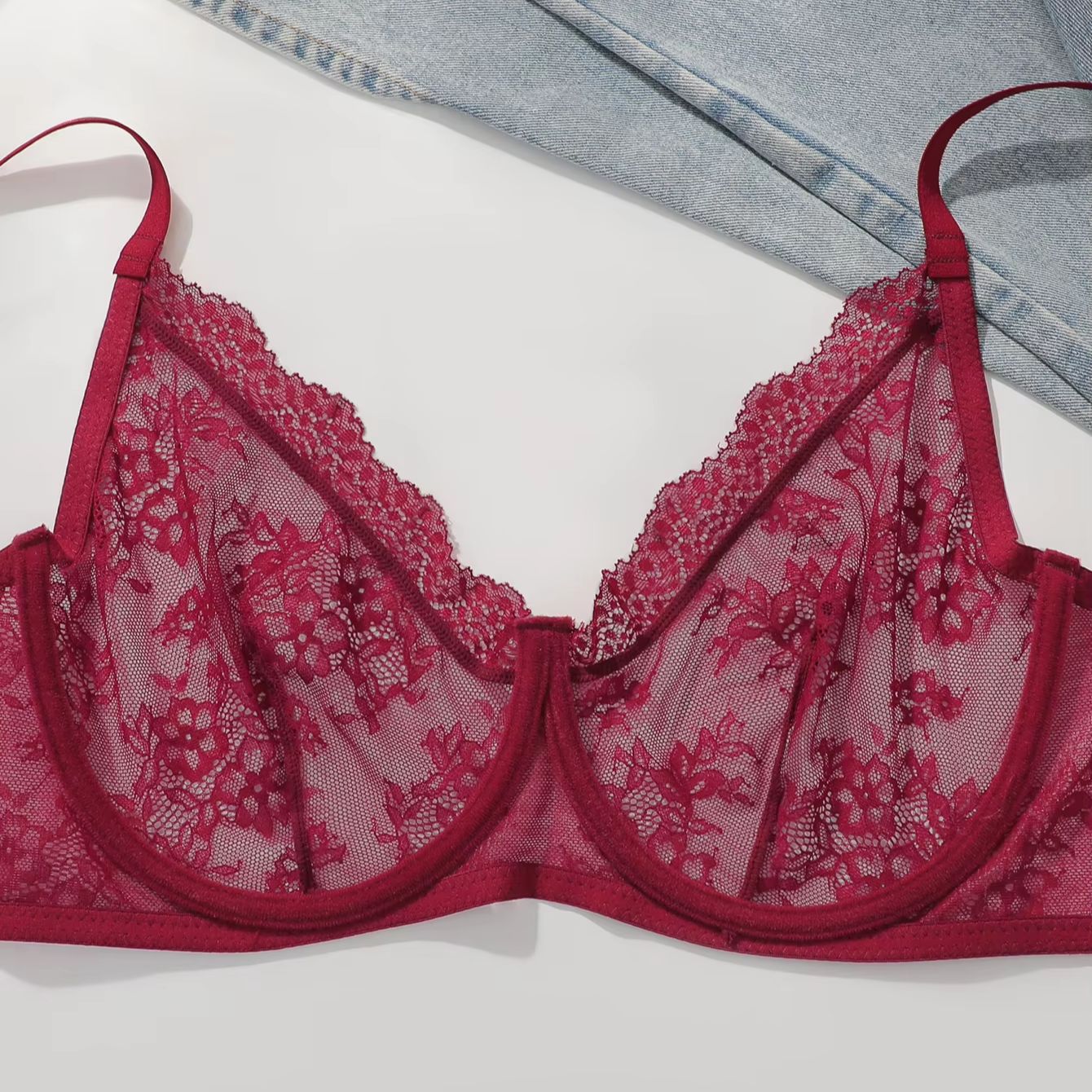 Soutien-gorge transparent en d - Sheer Bra Lace avis et prix